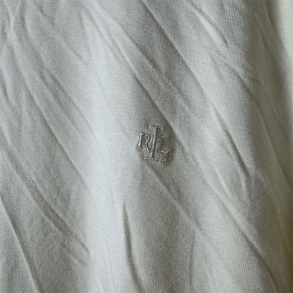 Lauren Ralph Lauren Women's M Cream white Turtleneck Long Sleeve‎ Shirt - Picture 3 of 7